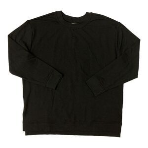 Members Mark Women's Black Soot Med French Terry Crewneck Long Sleeve Sweatshirt